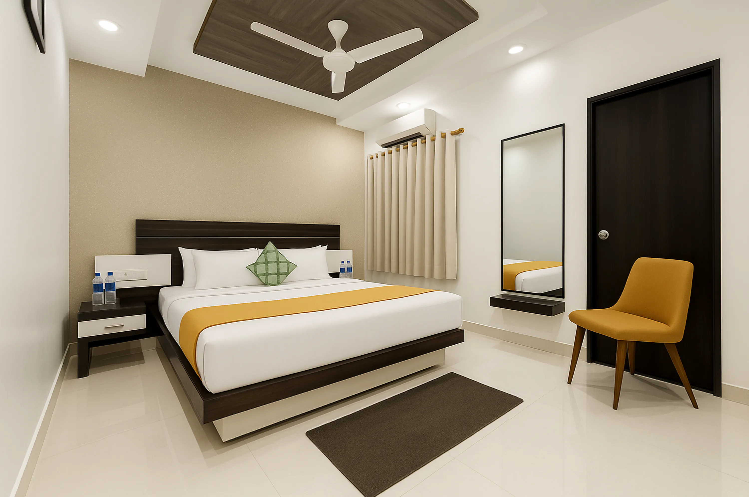 AC double bed room at Hotel Vrajbhoomi Somnath