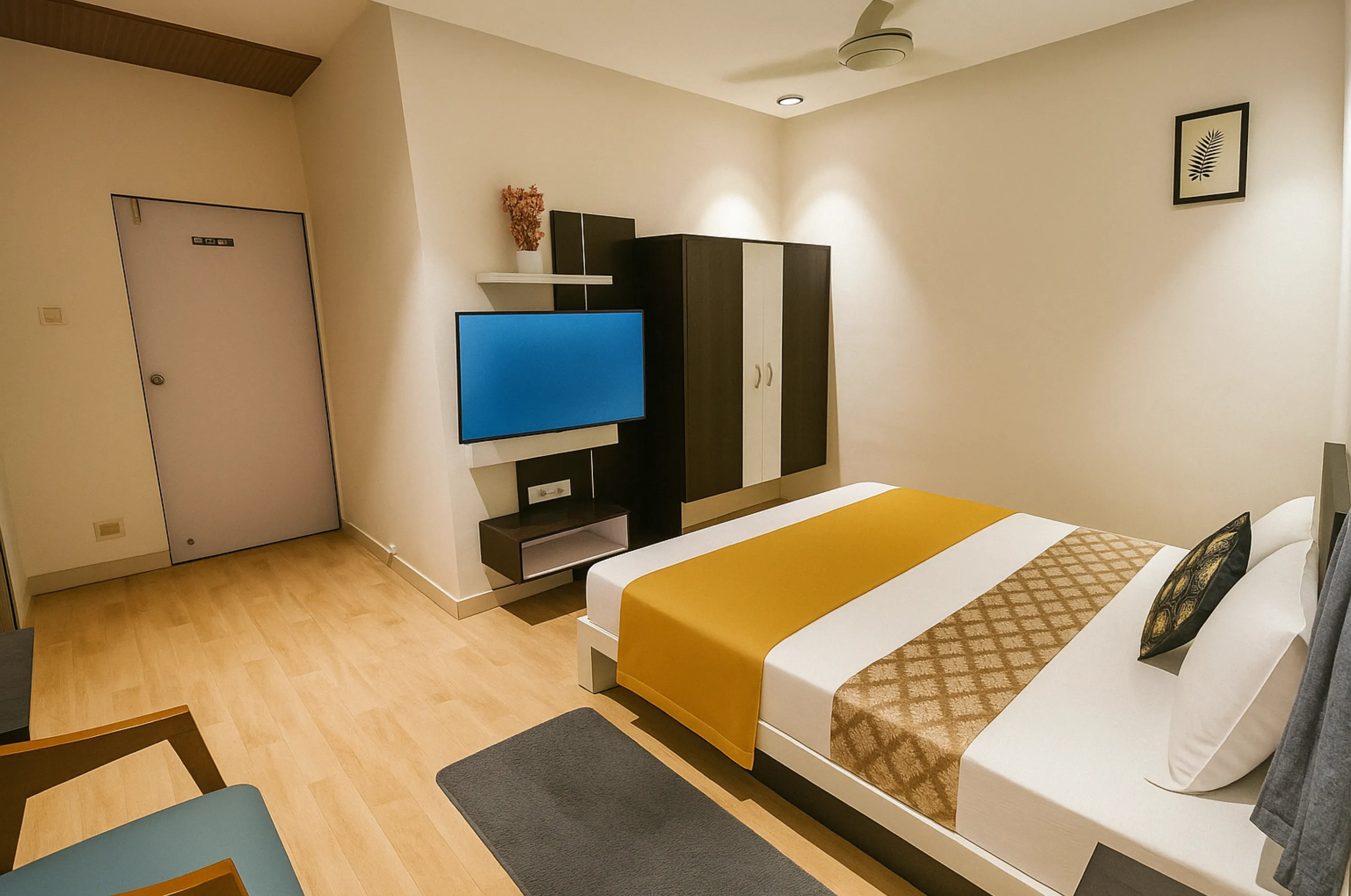 Standard double bed room in Hotel Vrajbhoomi Somnath