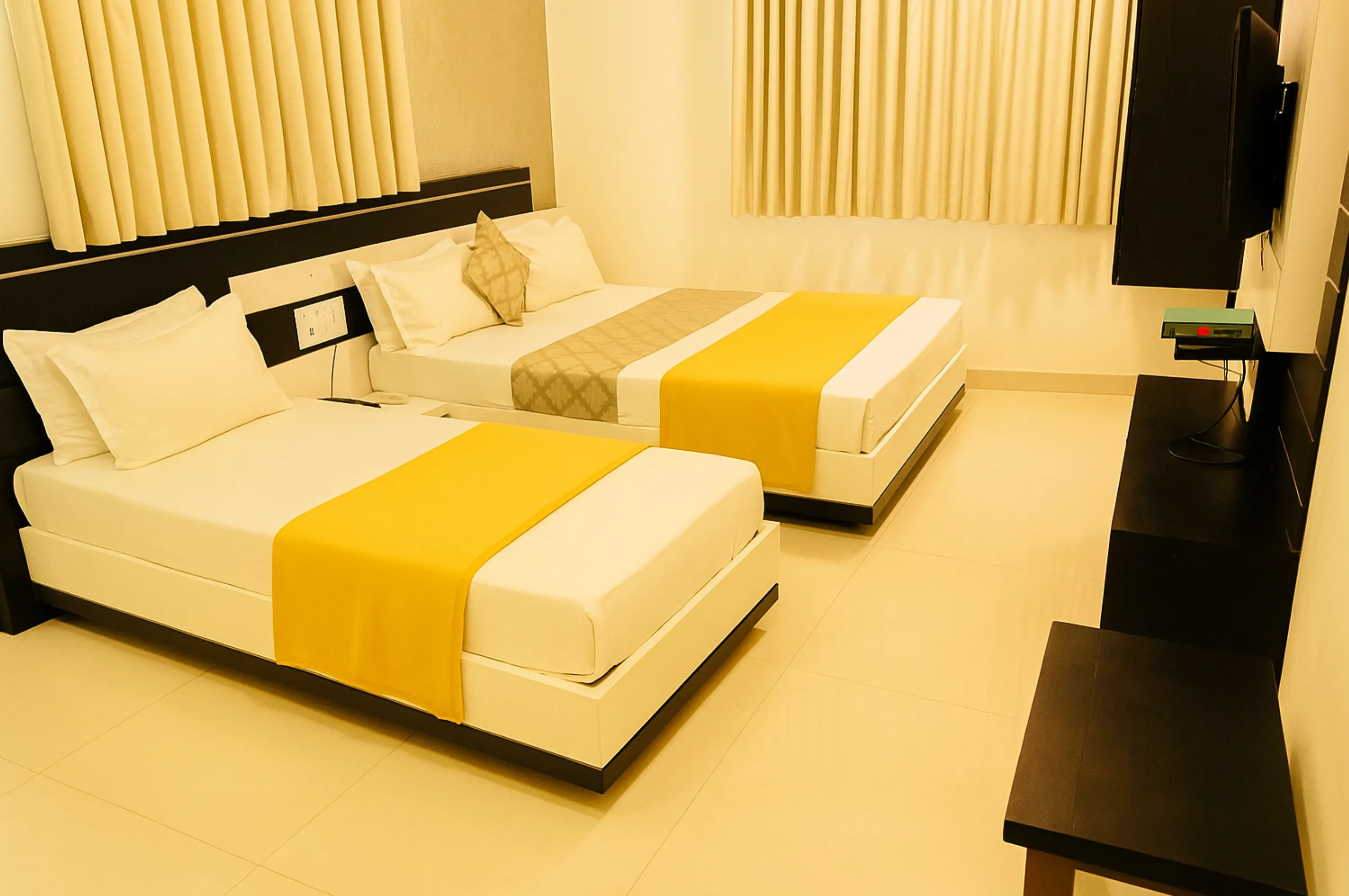Premium triple bed room at Hotel Vrajbhoomi Somnath Gujarat